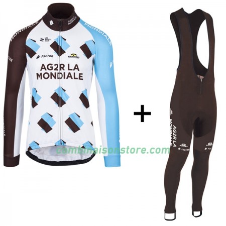 Combinaison Cycliste M/L + Collant à Bretelles 2017 AG2R La Mondiale Femme N001